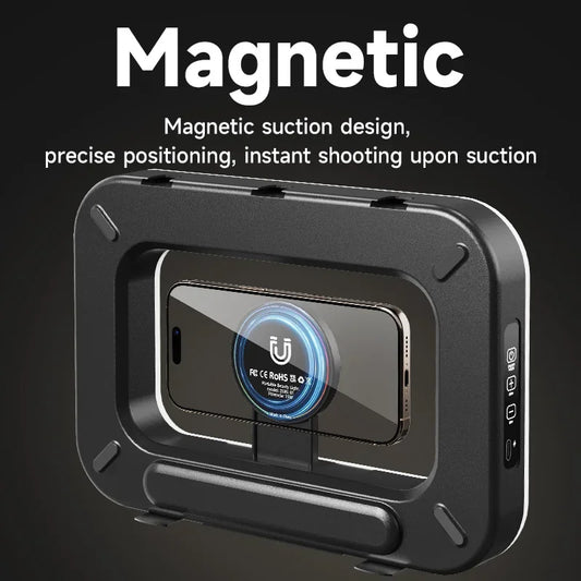 RGB Magnetic Handheld Ring Fill Light - Rechargeable for Phone Live Streaming, Photography, Desktop & Camera Cage Selfie Lightin