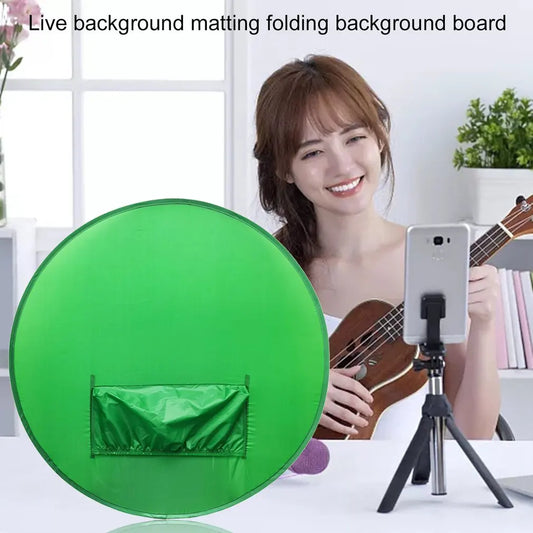 110/75CM Green Screen Photo Background Cloth Polyester High Color Saturation Photography Backdrops for Live Video Studio
