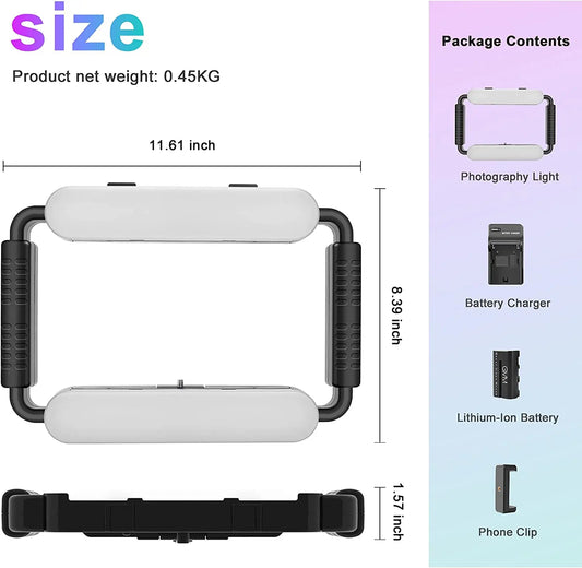 Camera Video Stabilizer Selfie Professional Video Equipment for Phone/Action Camera Vlog