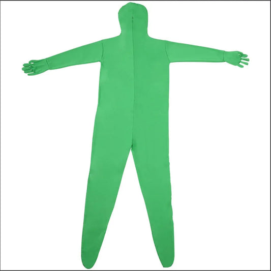 Stretchy Body Green Screen Suit Invisible Effect Tight Suit Bodysuit Unisex Costume for Photo Video Special Effect Festival