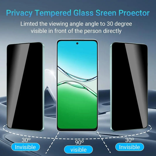 2/3/4Pcs Tempered Glass For OPPO A5 Pro 4G/5G Anti Spy Tempered Glass Protector Privacy Screen Film