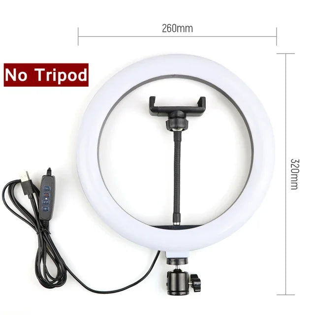 Ring Lamp Desktop Stand Lighting Professional Live Broadcast Fill Light For Nail Art With Tripod LED Ring Light Phone Holder