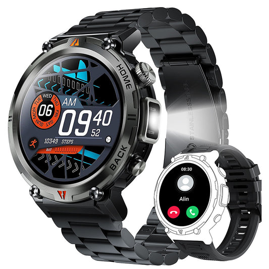 LED Flashlight and Bluetooth Smart Watch 145 Screen