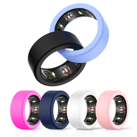 WADVCU 6 Pack Silicone Ring Case for Oura Ring Protector Smart Rings Elastic Cover Compatible with Oura Ring Gen 3 Men and Women Working Out Accessories(Colorful-6 Colors)(Size 6/7/8/9/10/11/12/13)