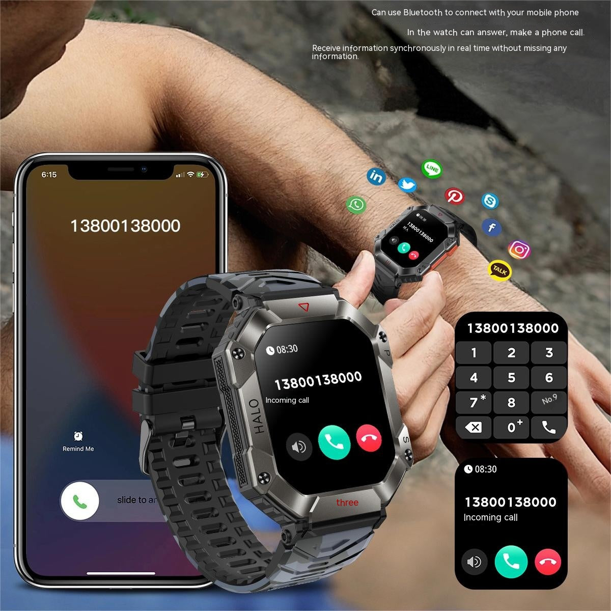 Outdoor Bluetooth Calling Smart Watch