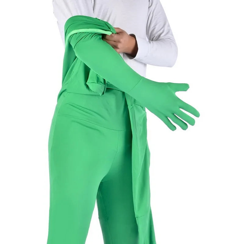 Green Screen Suit Chroma Key Cosplay Costumes For Tiktok Backdrop Video Film Invisible Effect Background Stretchy Tight Bodysuit