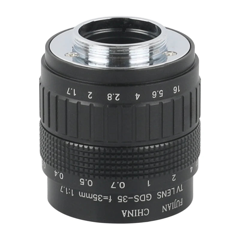 Wide Field High Working Distance 35mm Fixed Focus CCTV CS C Mount Lens Manual Zoom Industria Lens For Digtal Microscope Camera