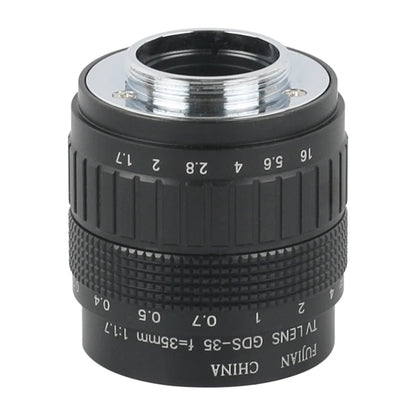 Wide Field High Working Distance 35mm Fixed Focus CCTV CS C Mount Lens Manual Zoom Industria Lens For Digtal Microscope Camera