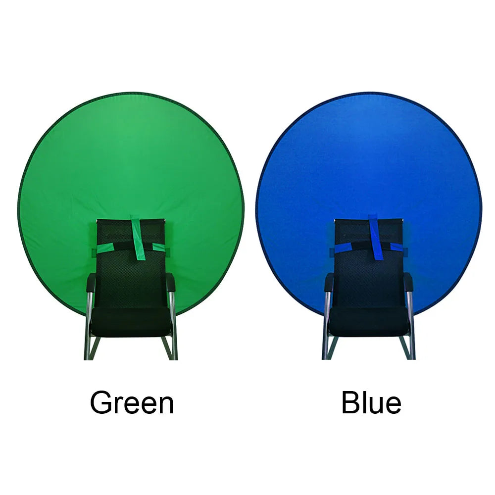 Portable 110cm Green Screen Photo Backdrops Chromakey Cloth High Color Saturation Photography Background for Live Video Studio