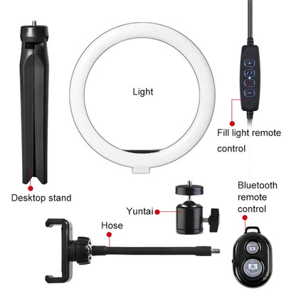 26/33cm Photo Ring light Led Selfie Ring Light Phone Bluetooth broadcast bracket Photography Lighting With Tripod