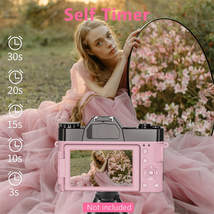 4K Digital Camera for Photography 48MP WiFi Auto Focus Livestream Video Camera 16X Digital Zoom YouTube Vlog Camera Flip Screen