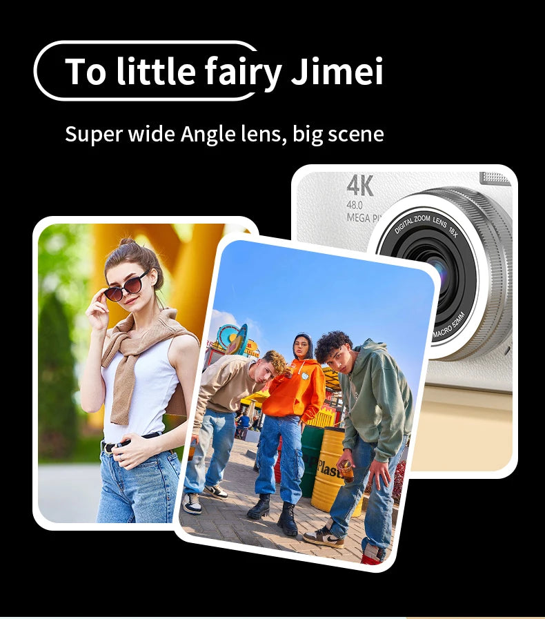 Digital Camera 4K 48MP Photography Camera Video Camcorder Rechargeable Cameras 2.4 inch Screen Camcorder for Kid Adult Beginners