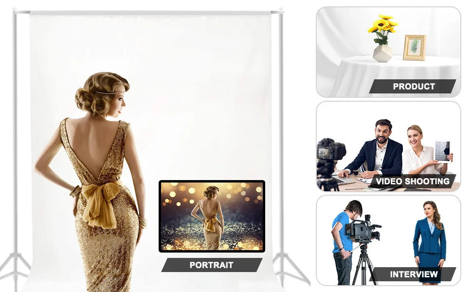 Photography Background Backdrop Cloth Screen Backdrops For Photo Studio Video Solid Color Fabric Background Parties Curtain