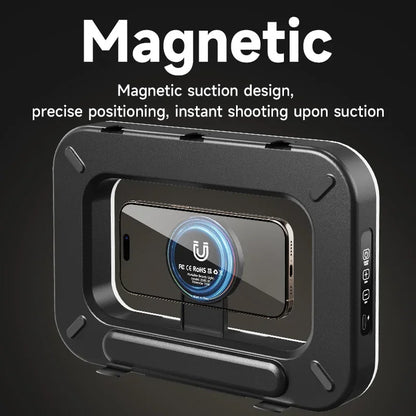 RGB Magnetic Handheld Ring Fill Light - Rechargeable for Phone Live Streaming, Photography, Desktop & Camera Cage Selfie Lightin