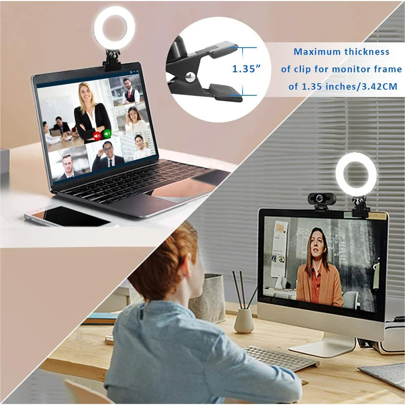 LED Selfie Ring Light 6-inch USB Plug 3-tone Lighting Photography Light Video Recording Live Broadcast Fill Light