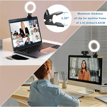 LED Selfie Ring Light 6-inch USB Plug 3-tone Lighting Photography Light Video Recording Live Broadcast Fill Light