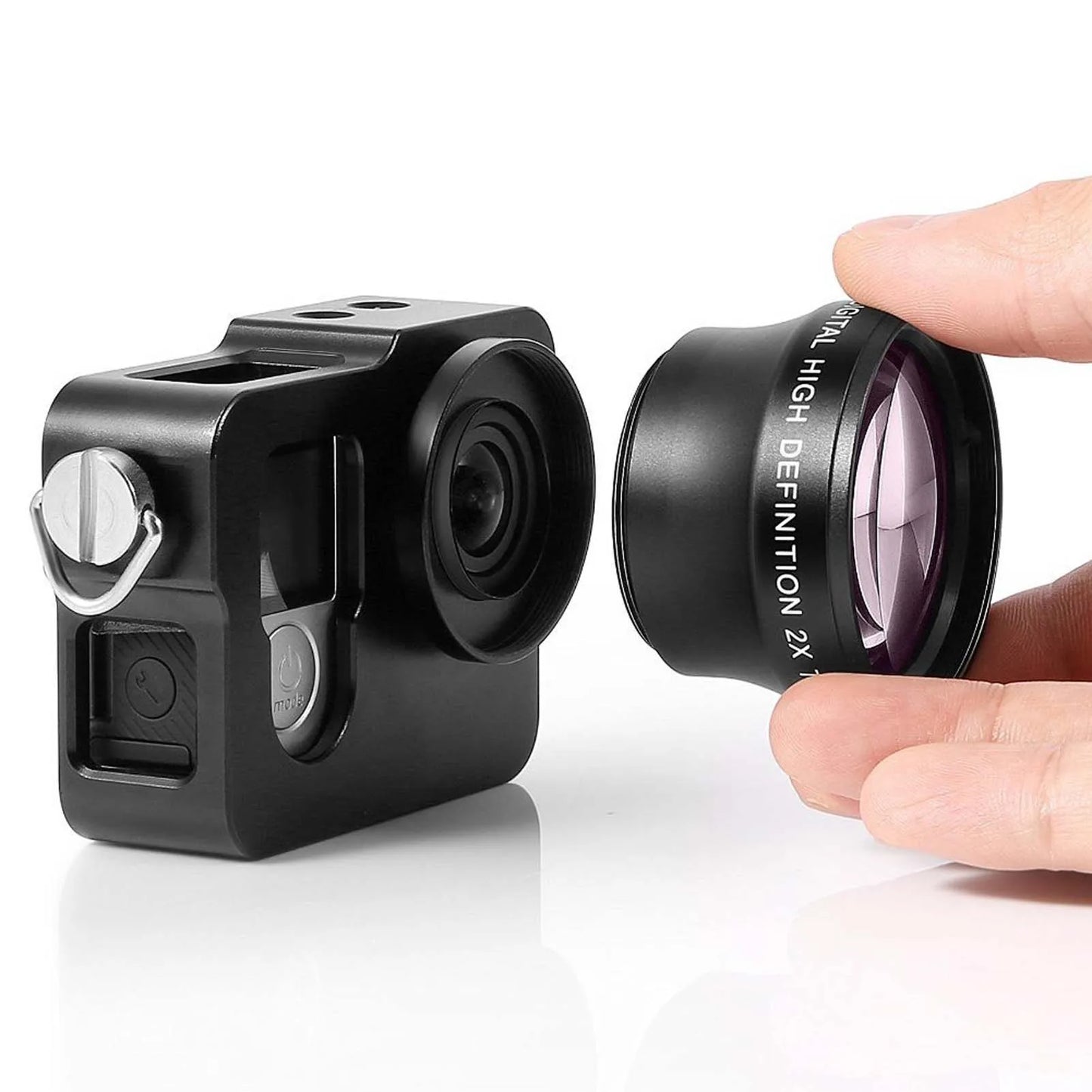 2X Lens Camera Lens 2X Magnification High Definition Converter Telephoto Lens for 37mm Mount Camera Lens High Definition Lens