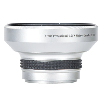 Fisheye Lens Silver Waterproof 37mm 0.25X Fisheye Lens Camera Lenses Strong Applicability for Photographer Camera Accessories