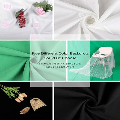 Live Streaming Green White Black Pure Cotton Chromakey Backdrop Cloth Photography Background Screen