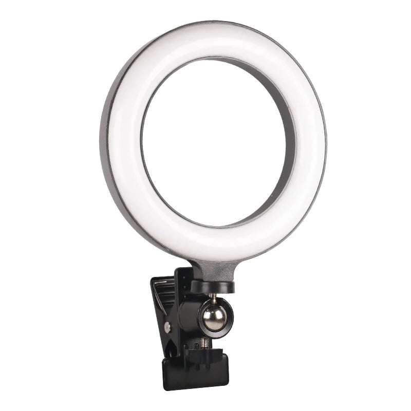 LED Selfie Ring Light 6-inch USB Plug 3-tone Lighting Photography Light Video Recording Live Broadcast Fill Light