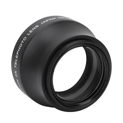 2X Lens Camera Lens 2X Magnification High Definition Converter Telephoto Lens for 37mm Mount Camera Lens High Definition Lens