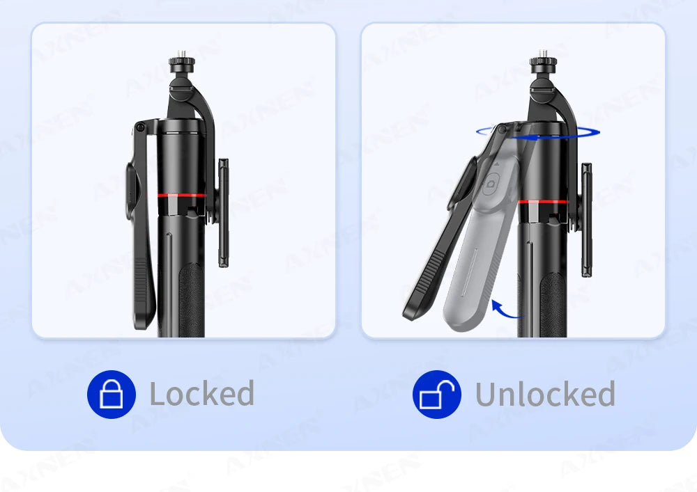 F16 Selfie Stick Tripod with 1708mm Long 8-Section Pole, Bluetooth Remote, 360° Rotation, 1/4 Interface, for Phone Camera Vlog
