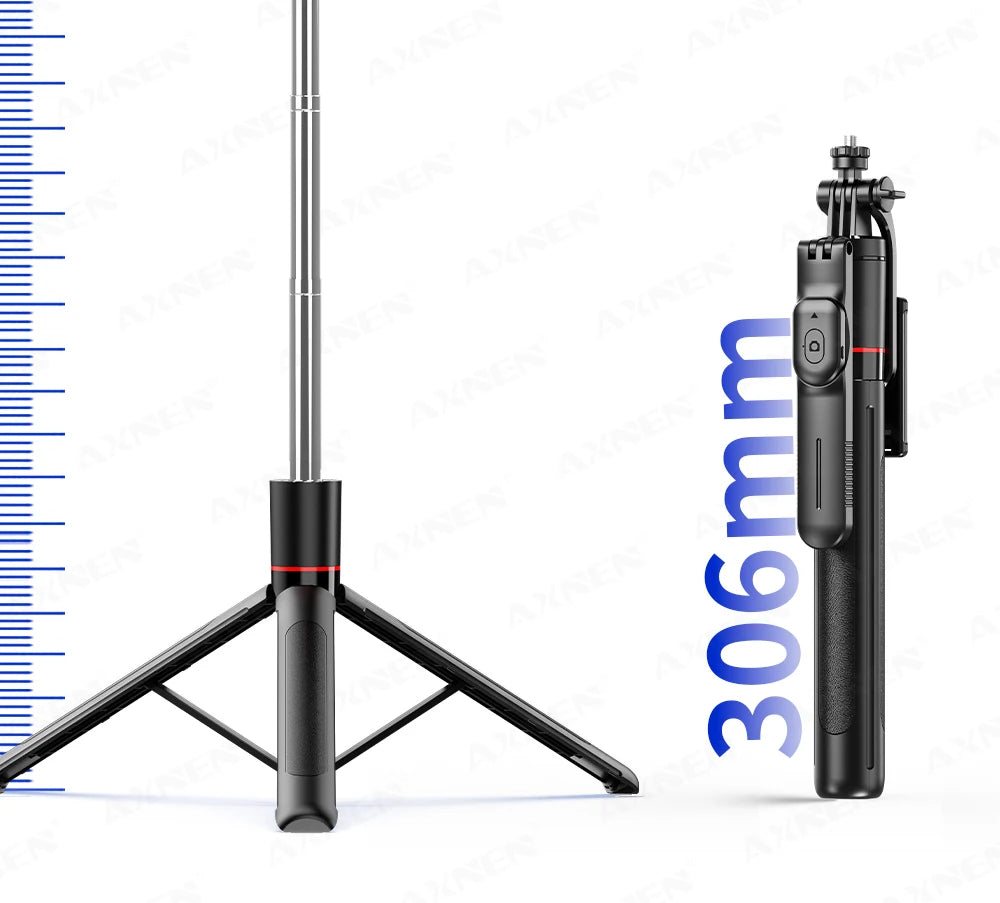 F16 Selfie Stick Tripod with 1708mm Long 8-Section Pole, Bluetooth Remote, 360° Rotation, 1/4 Interface, for Phone Camera Vlog