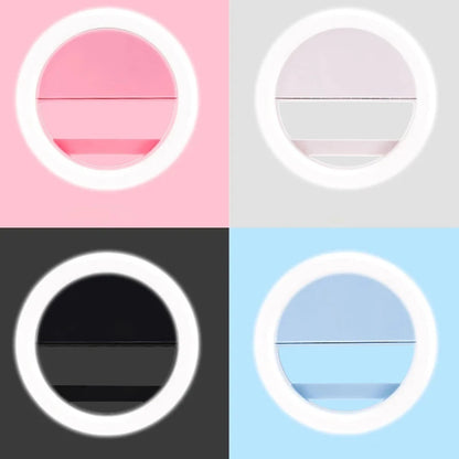 Led Selfie Ring Light Mobile Phone Lens Lamp Adjustable Live Brightness Portable Selfie Fill Ring Light For iPhone Xiaomi Huawei