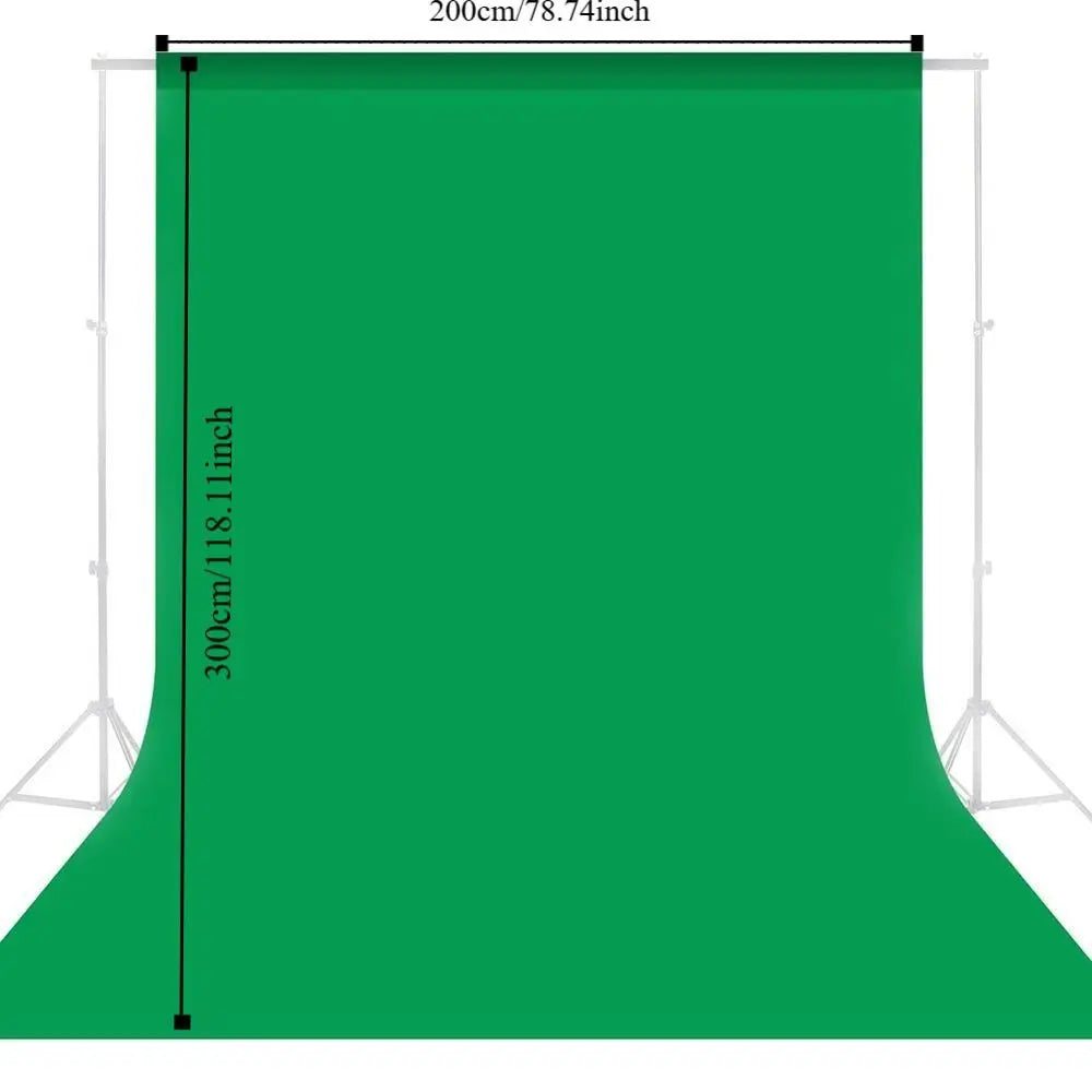 Video Shooting Green White Black Pure Cotton Backdrop Cloth Chromakey Photography Background Screen