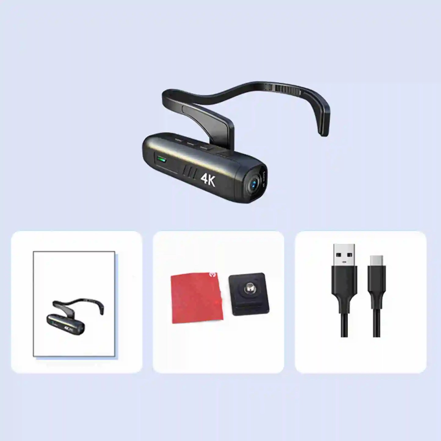 video camera wearable wearable video camera 4k Head Mounted Camera 4K 30FPS Anti Shake and 120° Wide Angle Lens Video Camera