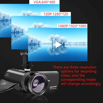 DV Video Recorder Camcorder High-Quality Audio Recording With Microphone Digital zoom Video Camera Machine For Recording Vlogs