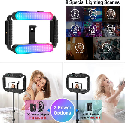 Camera Video Stabilizer Selfie Professional Video Equipment for Phone/Action Camera Vlog
