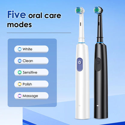 Electric ToothbrushRotating for Adults Deep Cleaning Teeth Tooth Brush Rechargeable Power Smart Timer with 8 Brush Heads