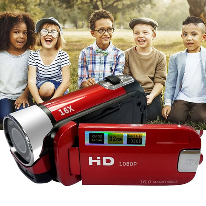 Vlog Camera 1080P Full HD 16 Million Pixel DV Camcorder Digital Video Camera Screen 16X Night Shoot Zoom Digital Zoom Wholesale