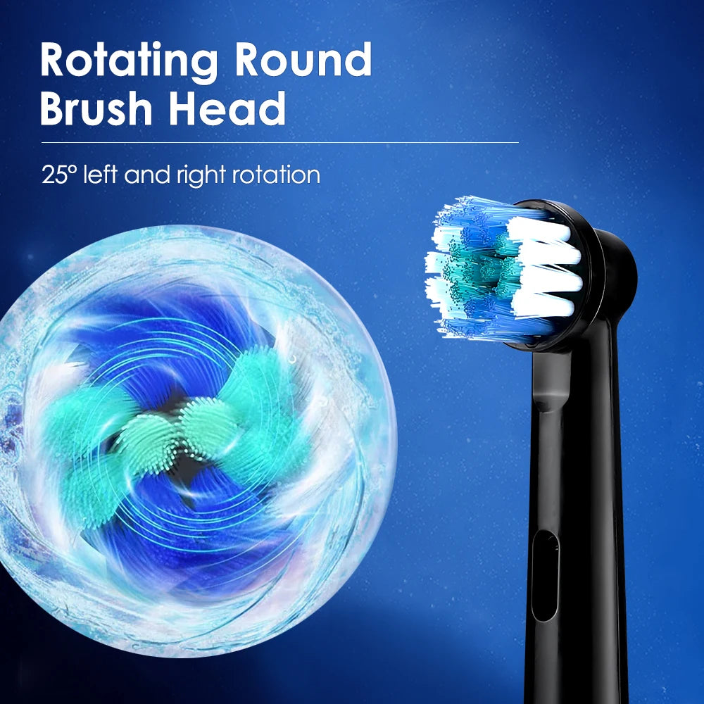 Electric ToothbrushRotating for Adults Deep Cleaning Teeth Tooth Brush Rechargeable Power Smart Timer with 8 Brush Heads