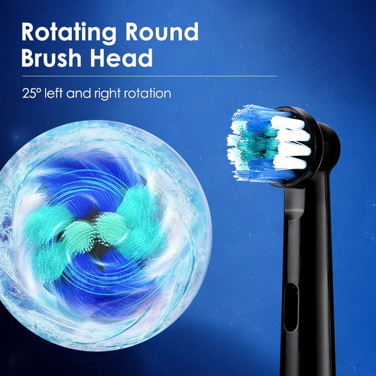 Electric ToothbrushRotating for Adults Deep Cleaning Teeth Tooth Brush Rechargeable Power Smart Timer with 8 Brush Heads