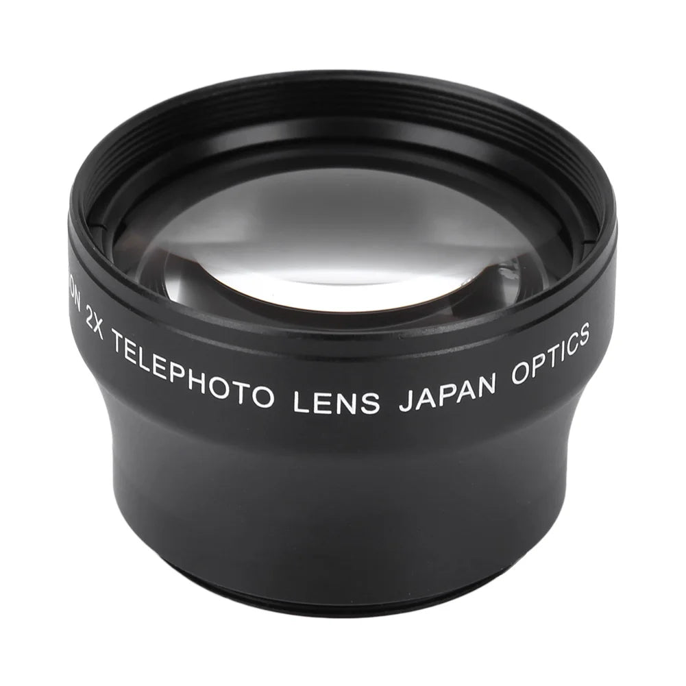 2X Lens Camera Lens 2X Magnification High Definition Converter Telephoto Lens for 37mm Mount Camera Lens High Definition Lens