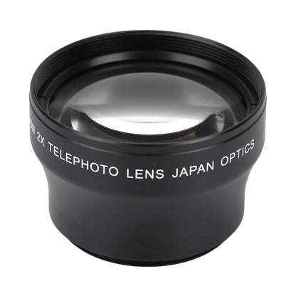 2X Lens Camera Lens 2X Magnification High Definition Converter Telephoto Lens for 37mm Mount Camera Lens High Definition Lens