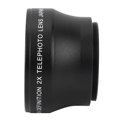 2X Lens Camera Lens 2X Magnification High Definition Converter Telephoto Lens for 37mm Mount Camera Lens High Definition Lens