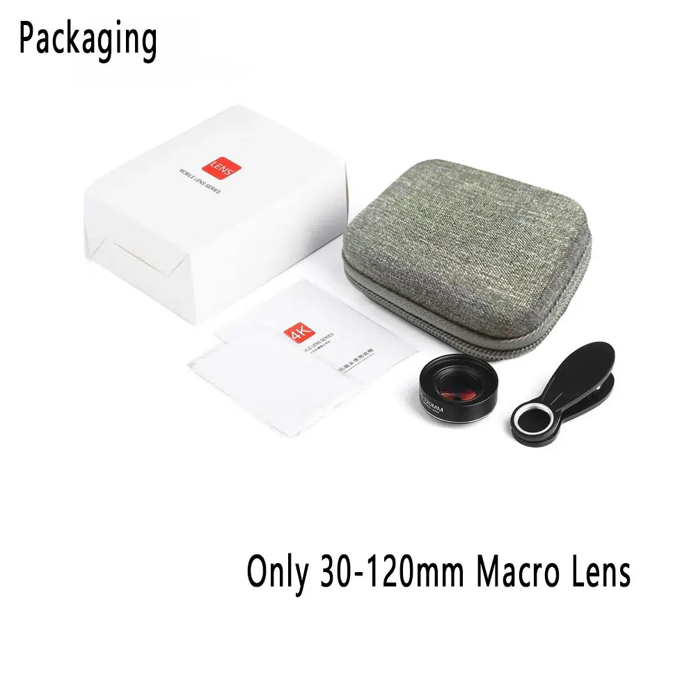 30-120mm Macro Lens Long Distance Professional Universal Clip Camera Photo Lens CPL Star Filters for iPhone XIAOMI HUAWEI Mobile