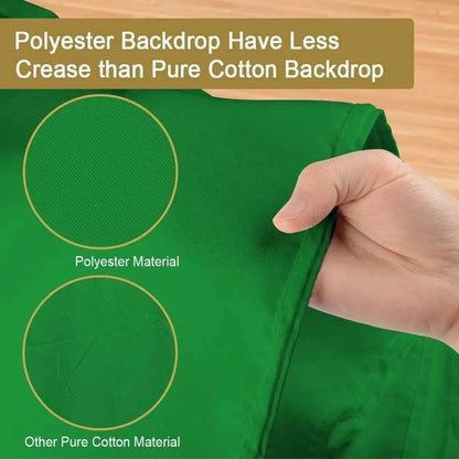 Live Streaming Green White Black Pure Cotton Chromakey Backdrop Cloth Photography Background Screen