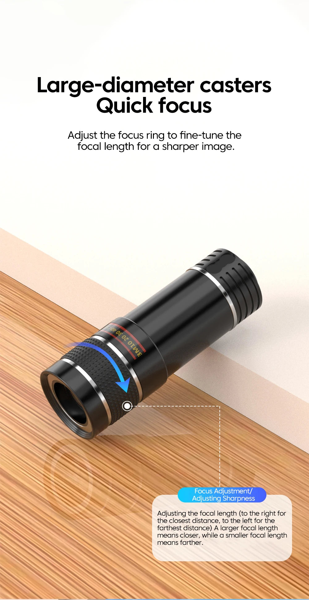 20x Telephoto Phone lens Camera Universal Zoom Iens Highdefinition External Effect Photography Large light Transmission