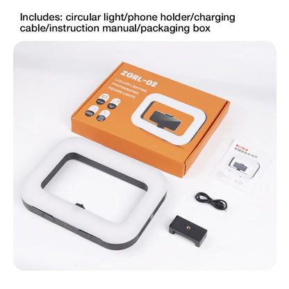 Handheld Ring LED Rechargeable Fill light Portable Mobile Phone Live Broadcast Photography Desktop Rabbit Cage Selfie Light