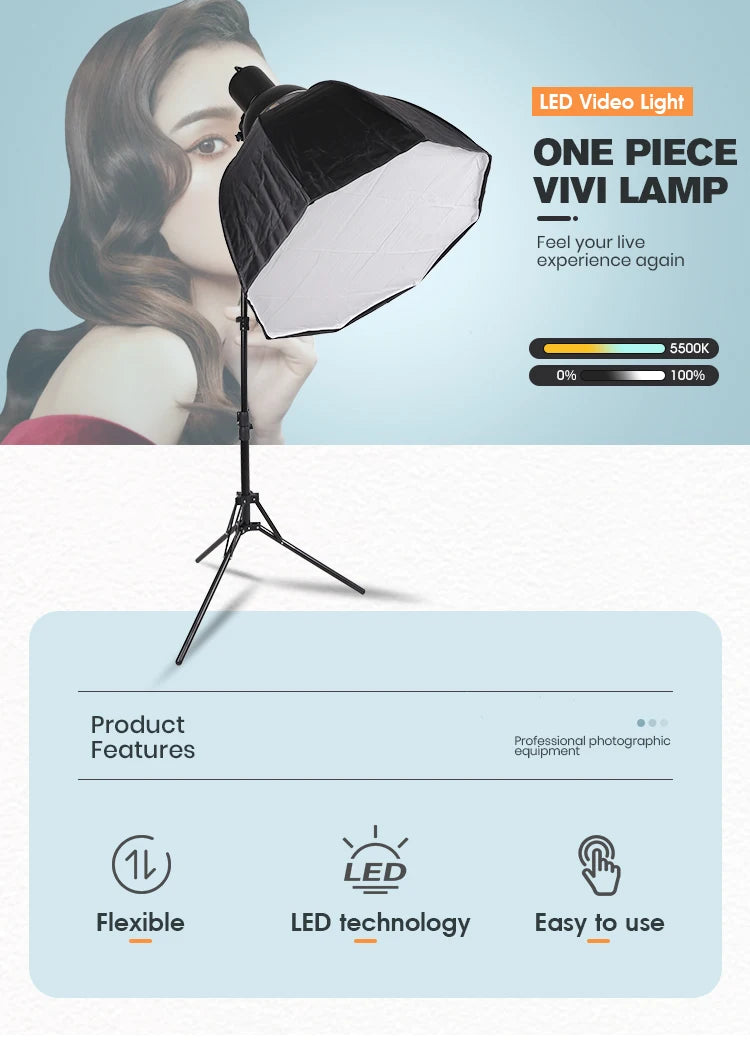 Professional Photography Fill  2 in 1 Kit with Camera Umbrella Softbox Photo Shooting Studio Soft Light Box