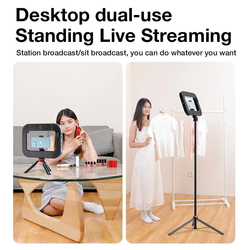 Handheld Ring LED Rechargeable Fill light Portable Mobile Phone Live Broadcast Photography Desktop Rabbit Cage Selfie Light