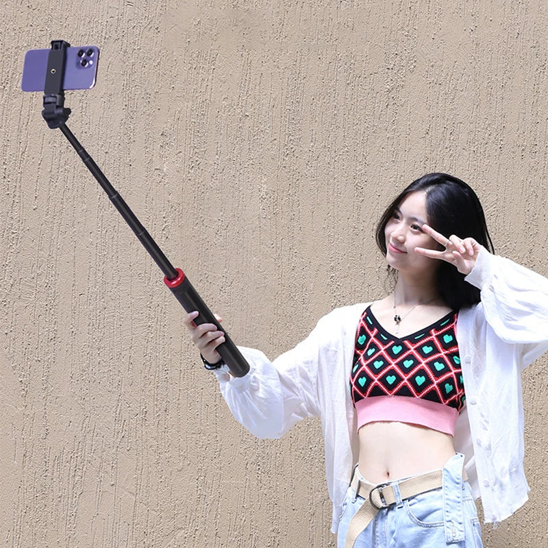 V-200 Light Stand Tripod Stand For Phone Clip Action Camera Handheld COB Light Portable Aluminum Alloy 2M Light Stand