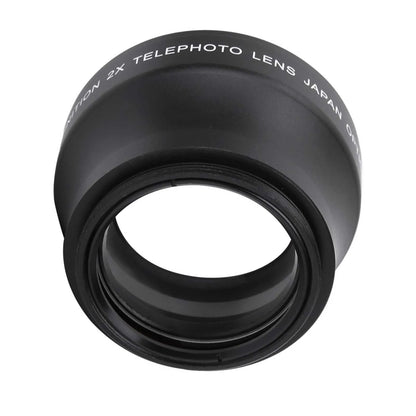 2X Lens Camera Lens 2X Magnification High Definition Converter Telephoto Lens for 37mm Mount Camera Lens High Definition Lens