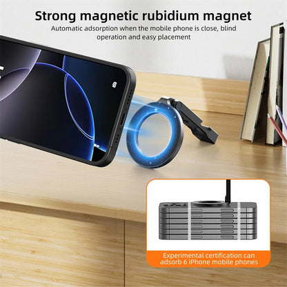 VRIG Magnetic Phone Holder Stand MagSafe Cold Shoe Tripod Mount w 1/4 Screw for iPhone Android Phone Desktop Live Streaming Vlog