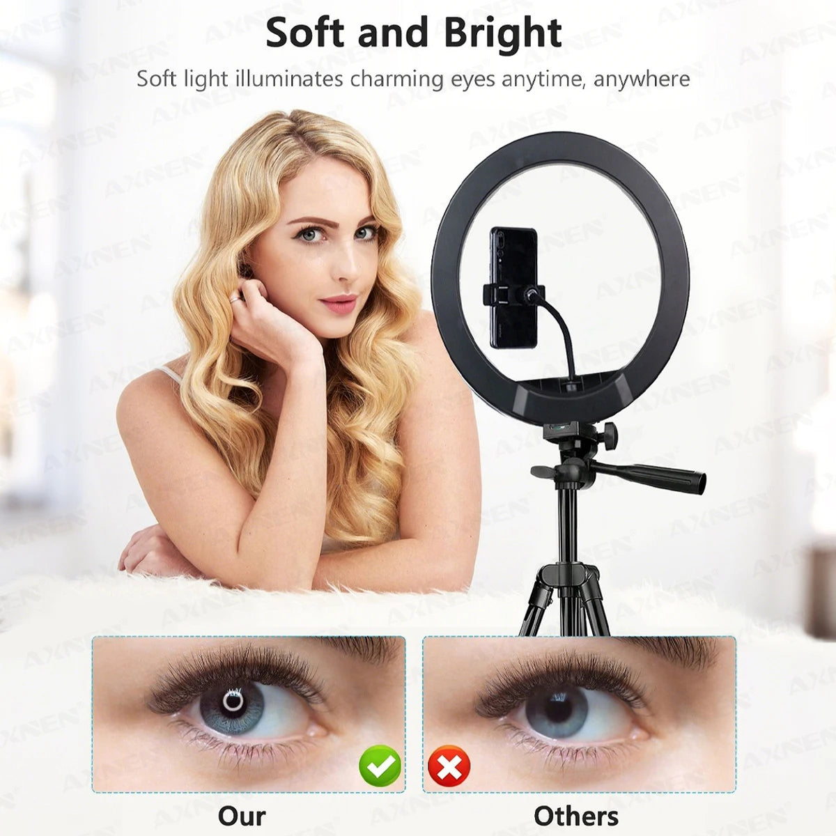 LED Ring Light Photography Light With Tripod Selfie Lamp For Phone Stand Holder Phone Lamp Ringlight For Studio Camera Lighting