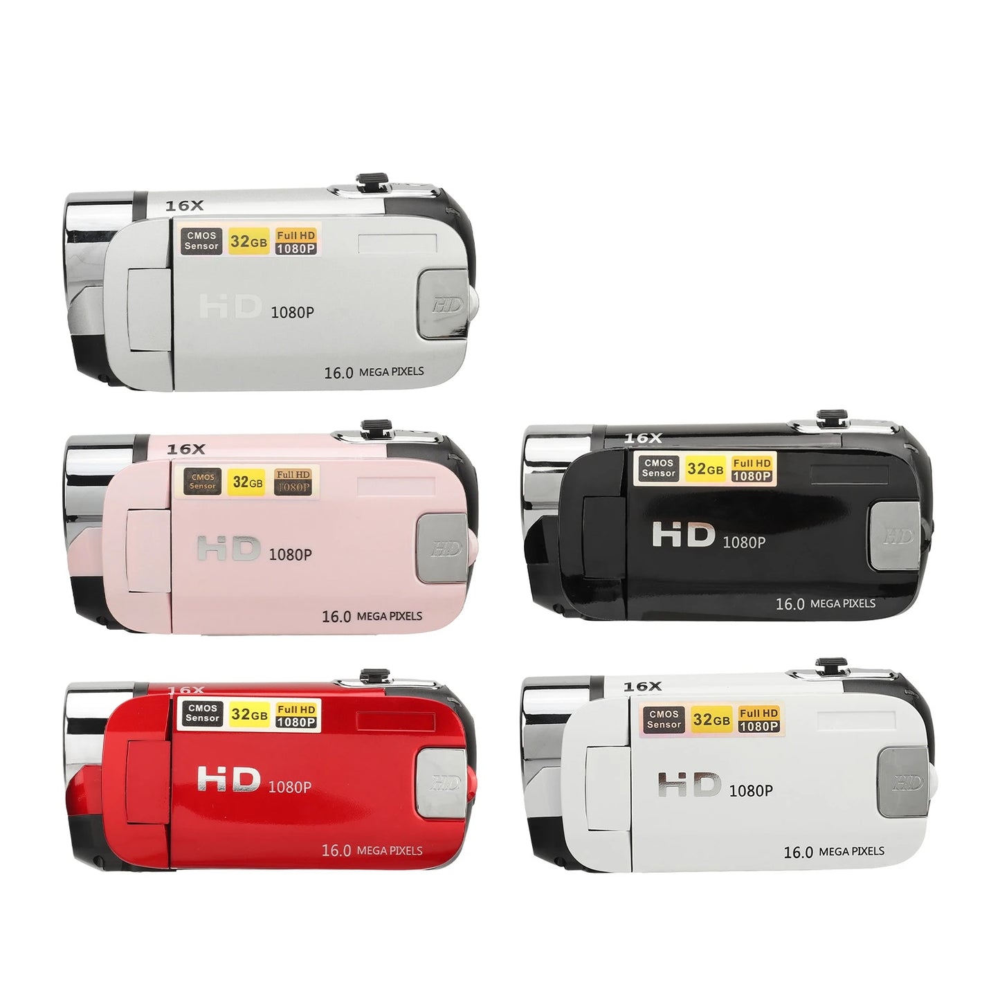 D90 1080P 16MP Digital Camera 2.4 Inch Rotatable Screen Camcorder 16X Zoom HD Video Recorder with Fill Light HD Video Camcorder
